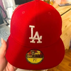 Is a new hat and is red